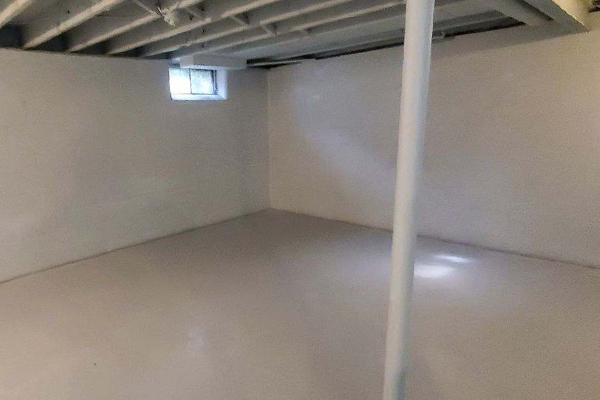After image of basement hoarding cleanup